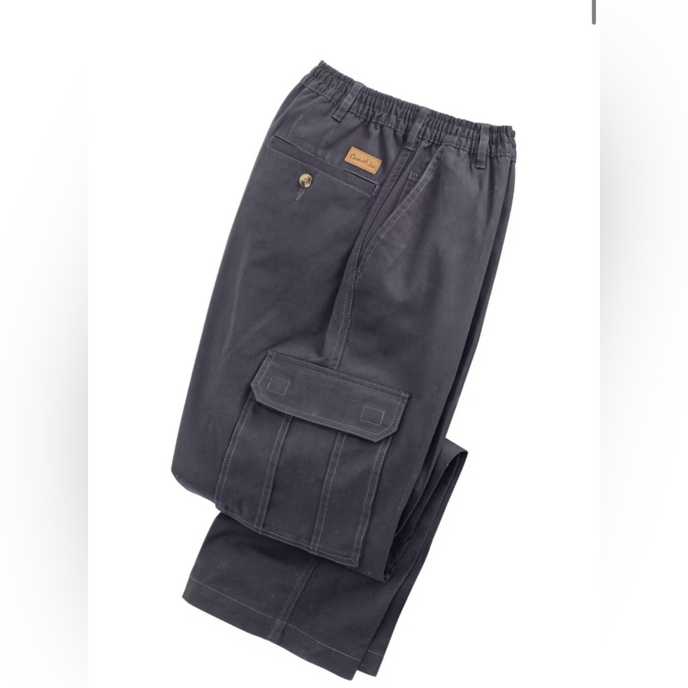 ⭐️ NEW Haband Men's Casual Joe Stretch Waist Poplin Cargo Pants